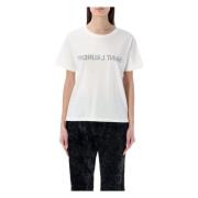 Saint Laurent Vit Reverse Logo T-shirt Aw23 White, Dam