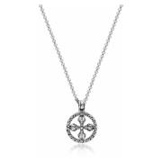 Nialaya Men's Necklace with Silver Dorje Amulet Gray, Herr