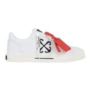 Off White Canvas Arrows Patch Sneakers White, Herr