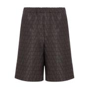 Valentino Silke Monogram Shorts Brun Ss22 Brown, Herr