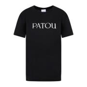 Patou Svart Bomull Iconic T-shirt Kvinnor Black, Dam