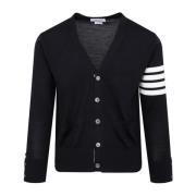 Thom Browne Blå Ull Cardigan Tröja Blue, Herr