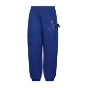 JW Anderson Blå Twisted Leg Joggers Blue, Herr