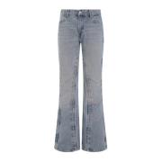 Y/Project Vintage Rosa Bomull Flared Leg Jeans Blue, Dam