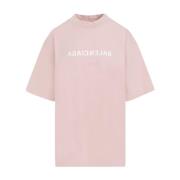 Balenciaga Rosa & Lila Distressed Bomull T-shirt Pink, Dam