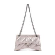 Balenciaga Metallic Chain Stone Beige Handbag Gray, Dam