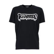 Dsquared2 Snygga T-shirts för Män och Kvinnor Black, Herr