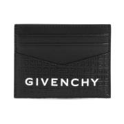 Givenchy Svart Läderkorthållare Plånbok Black, Herr