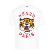 Kenzo Lucky Tiger Vit T-shirt White, Herr