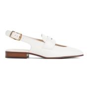 Tod's Vita Läder Penny Loafers White, Dam