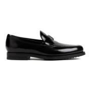 Tod's Svarta Läderloafers Stiliga Herrskor Black, Herr