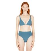 Ziah Plunge Bikini Top Blue, Dam