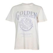 Golden Goose Vintage Vit Crew Neck T-shirt White, Dam