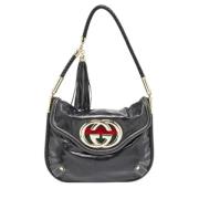 Gucci Vintage Pre-owned Belagd canvas gucci-vskor Black, Dam