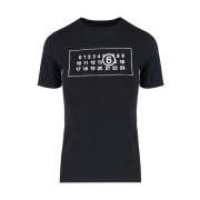 MM6 Maison Margiela Svart T-shirt med Logo Print Black, Dam