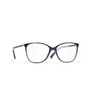 Chanel Original receptglasögon med 3 års garanti Purple, Dam