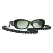 Chanel Ikoniska solglasögon - Bästa prisgaranti Green, Unisex