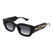 Gucci Geometrisk Oversized Solglasögon Black, Unisex