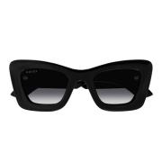 Gucci Oversized Cat Eye Solglasögon Black, Unisex