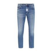 Philipp Plein Klassiska Denim Jeans för Vardagsbruk Blue, Herr