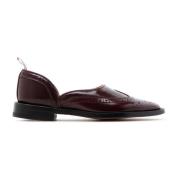 Thom Browne Burgundy Läder Brogues Red, Dam