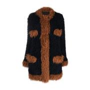 Marni Vändbar Puffer & Faux Fur Jacka Black, Dam