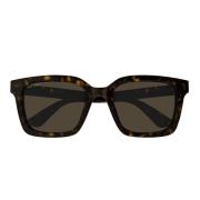 Gucci Minimal Rektangulära Solglasögon Gg1582Sk 002 Brown, Unisex
