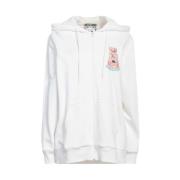 Moschino Couture Hoodie med Teddy Print White, Dam