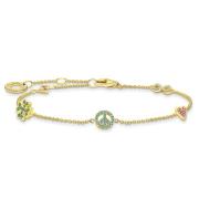 THOMAS SABO Symboliskt Guld Charm Armband Yellow, Dam