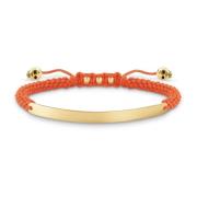 Thomas Sabo Orange Guld Armband Nylon 925 Silver Multicolor, Dam