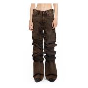 Y/Project Justera Manschett Denim Jeans Brown, Dam