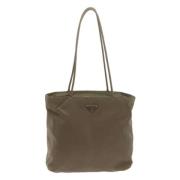 Prada Vintage Pre-owned Tyg totevskor Green, Dam