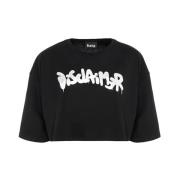 Disclaimer Casual Logo Print T-Shirt Black, Dam