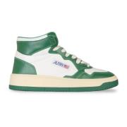 Autry Grön Bicolor Mid Sneakers Green, Dam