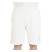 Converse Creamy White Sports Shorts with Rubberized Logo Beige, Herr