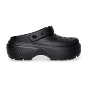 Crocs Stiliga träsandal för kvinnor Black, Dam