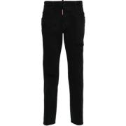 Dsquared2 Slim Cut Distressed Denim Byxor Black, Herr