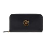 Roberto Cavalli Monogram RC Zip Wallet Black, Dam