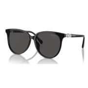 Swarovski Black/Dark Grey Sunglasses Sk6023D Black, Dam