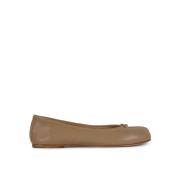 Maison Margiela Tabi Ballerina Platta Skor Brun Läder Brown, Dam