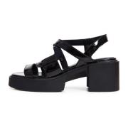 Cesare Gaspari Svarta Blockklack Sandaler Black, Dam