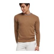 Brooks Brothers Ull och Cashmere Crew-Neck Sweater Brown, Herr