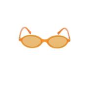 Miu Miu Stiliga Solglasögon med Unik Design Orange, Dam