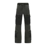 Entire Studios Svart Tvättad Utility Sweatpants Black, Herr