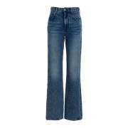 Isabel Marant Mittelblau Acidwash Straight Cut Jeans Blue, Dam