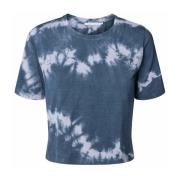 Rabens Saloner Tie-Dye Print T-Shirt Midnight Multicolor, Dam