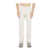 Martine Rose Blommigt Tryck Jeans White, Herr