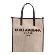 Dolce & Gabbana Beige Läderhandväska Aw23 Beige, Herr