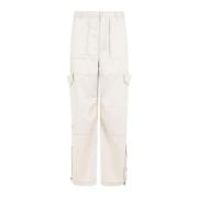 Acne Studios Beige Polyester Byxor Beige, Herr