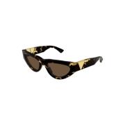 Bottega Veneta Brun Havana Solglasögon Bv1176S 002 Brown, Unisex